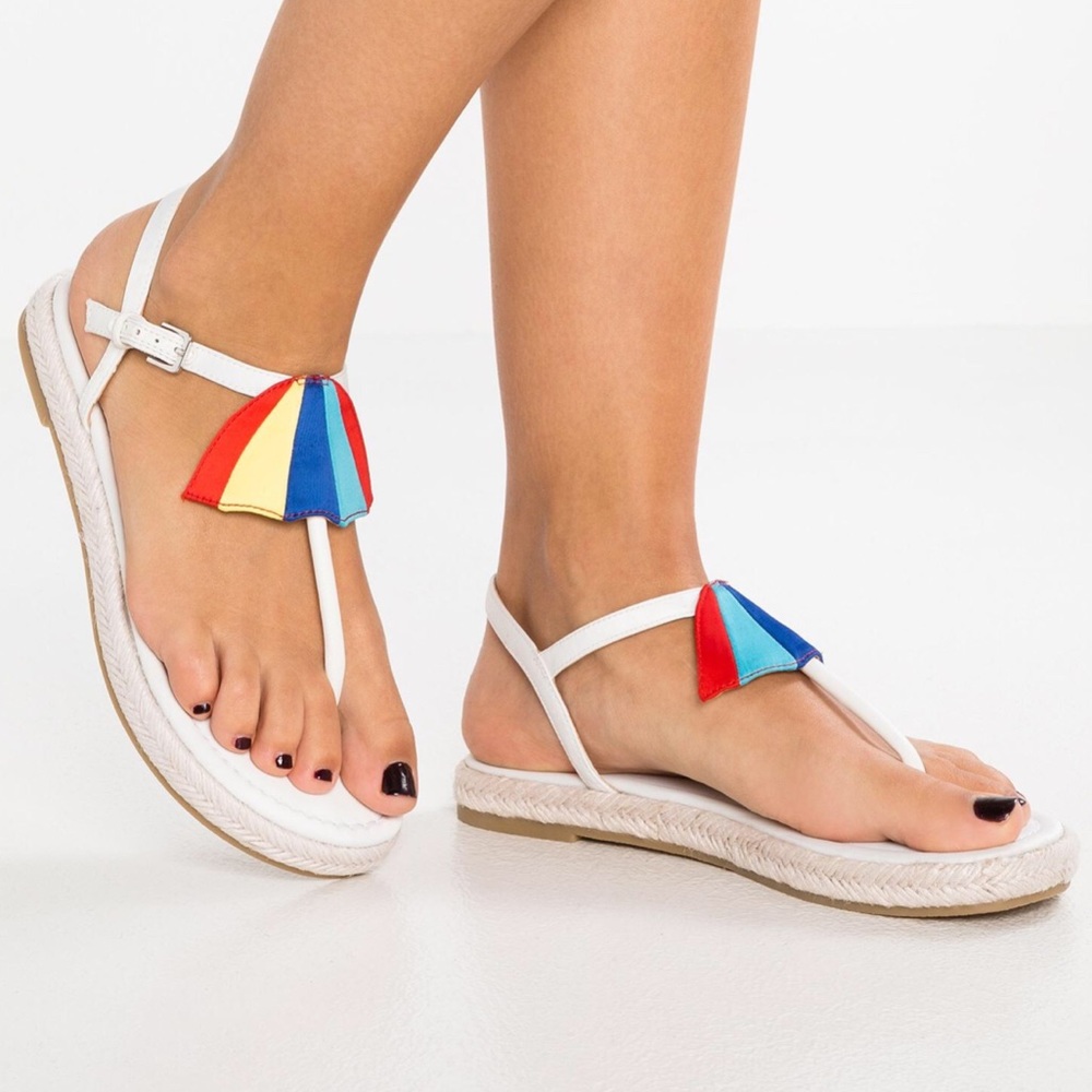 New Katy Perry Shay White Espadrille Sandals